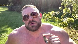 SMOKING MY CIGAR OUTSIDE