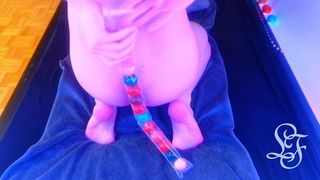 DEPOSITING LOADS OF EGGS INSIDE MY TRANNY HOLE