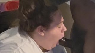 BAM IS A BIG BLACK GOBBLING MASTER SUPER SLOPPY BLOWJOB WITH A FACIAL