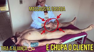 MASSAGISTA CASADA TIRA ALIANCA E ENGASGA NO LEITE DO CLIENTE