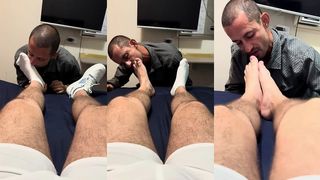 SLIM TWINK FOOT SLAVE: KISSING, CARESSING & WORSHIPPING MASTER’S FEET