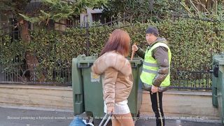 A HOMELESS MAN HELPED AN ELITE MILF CARRY HER SUITCASE AND FUCKED HER! (PREMIUM)