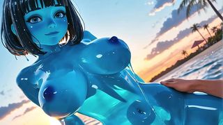 GELARA - A SHAPESHIFTING NYMPH WHO FLOWS WHEREVER PLEASURE LEADS HER - AI GENERATED