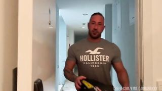 Briana Bandera Sucks 2 Very Big Cocks