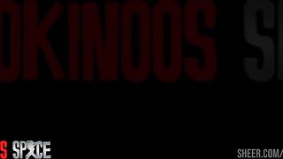 ALICE MAZE GETS HER PUSSY AND ASSHOLE FUCKED, AND GET DOUBLE FUCKED BY THREE DICKS, IN PUBLIC, IN THE LIVING ROOM OF A LIBERTINE'S CLUB, IN FRONT OF THE CLUB'S CLIENTS. SHE GETS HER ASS FILLED WITH