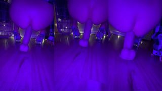 HUGE ANAL DILDO RIDE