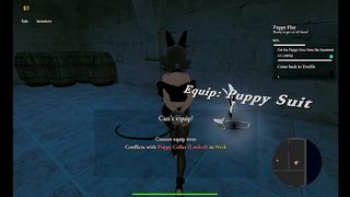 MOUSETRAP THEFT & BONDAGE [ BDSM HENTAI GAME ] EP.1 PUPPY SUIT DOUBLE DILDO GAG AND ANAL BEADS !