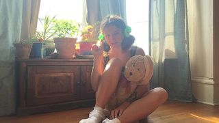 SELF SPANKING PUNISHMENT WITH PADDLE