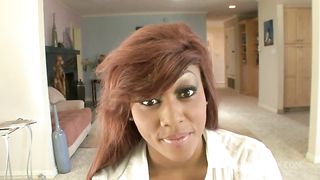 Pretty hot chick loves big huge dicks