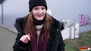 GERMAN SCOUT - FLEXIBLE GINGER TEEN OLIVIA WESTSUN AT PICK UP NO CONDOM CASTING FUCK