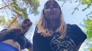 YOU ARE DIRTY AND SPIT-STAINED IN THE FOREST - POV SPITTING FEMDOM