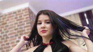 TRIPLE Pussy + ANAL with 18yo teen Sofa Weber