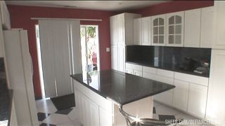 Bent and suspended slave rough fucked