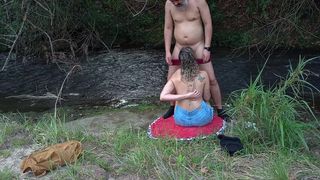 ENCOUNTER WITH A STRANGER AT A WATERFALL ENDS IN PUBLIC SEX.