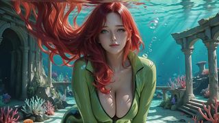 CRIMSON DEPTHS OF THE LIVING SEA ~ AI-GENERATED