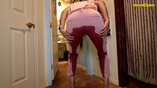 JAZMINE CRUZ DESPERATE ON BOTH ENDS PEEING PANTS