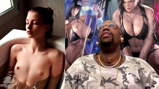 TIGHT PETITE TEEN GIRL TAKING A HOT BATH NEEDS TO GET SKULL FUCKED, AI GENERATED