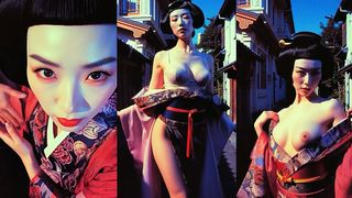 I FANTASIZE ABOUT FUCKING A BEAUTIFUL WITH A GEISHA - AI GENERATION.