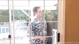 Black Babe Takes on a Big White Cock