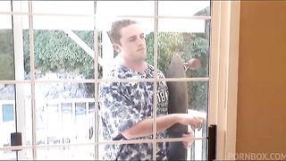 Black Babe Takes on a Big White Cock