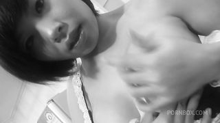 A young miner trans was caught by surprise when the boss began to pester her and hard fuck right on the spot