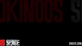 MASKED TINA'S PUSSY AND ASSHOLE FUCKING WITH CREAMPIES BY HARD BLACK COCK AT KOKINOOS SPACE