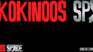 MASKED TINA'S PUSSY AND ASSHOLE FUCKING WITH CREAMPIES BY HARD BLACK COCK AT KOKINOOS SPACE