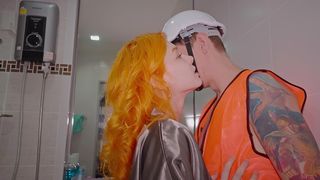 THE PLUMBER CLEANED MY  PIPES  WITH HIS HUGE COCK