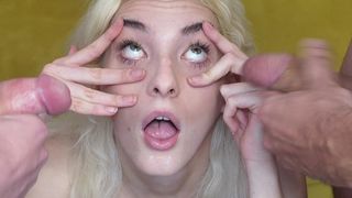 TWO DICKS ARE BETTER THAN ONE - CUM IN EYES