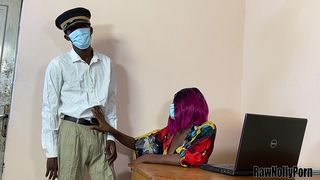 THE GATE MAN GOT A SALARY INCREMENT FOR ACCEPTING TO FUCKING HER BOSS LADY