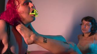 IT FEELS SO GOOD TO FEEL THE WEIGHT OF MY FEET ON YOUR NECK