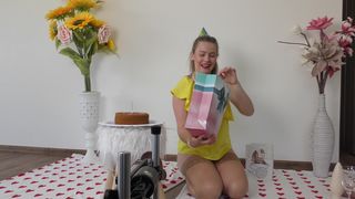 Happy B-DAY Timea Bella with drinking own piss, playing with huge toys, anal fisting, sex maschine,  foot -fetish