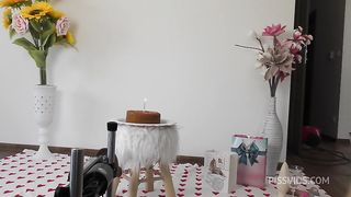 Happy B-DAY Timea Bella with drinking own piss, playing with huge toys, anal fisting, sex maschine,  foot -fetish