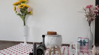 Happy B-DAY Timea Bella with drinking own piss, playing with huge toys, anal fisting, sex maschine,  foot -fetish