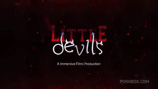 Natural redhead fucking hard her pink pussy and ass