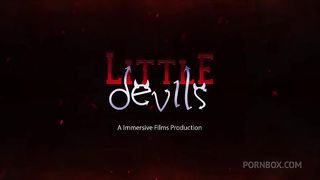 Natural redhead fucking hard her pink pussy and ass