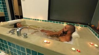 Romantic Bath Ends With Screaming Anal Creampie