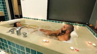 Romantic Bath Ends With Screaming Anal Creampie
