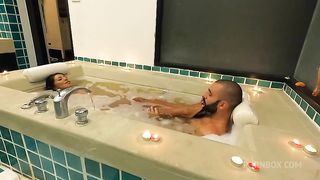 Romantic Bath Ends With Screaming Anal Creampie