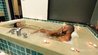 Romantic Bath Ends With Screaming Anal Creampie