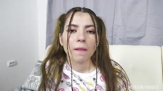 Petite Luna Lynx in Pajamas Rough Anal Fuck with Two Big Cock and Cum in Mouth VG200