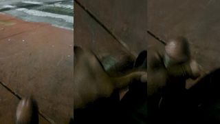 WANKING ON THE STREET AND ALMOST GET CAUGHT