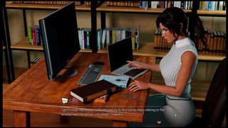 CROFT ADVENTURES [ HENTAI GAME PARODY ] EP.4 LARA FIND OUT THE HOT LIBRARIAN IS NOT WEARING PANTIES UNDER HER MINI SKIRT TODAY !