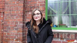 GERMAN SCOUT - GERMAN SMALL GLASSES STUDENT TINY EMILY PICK UP AND TALK TO CASTING FUCK