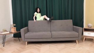 FIRST BLACK GANGBANG! Skinny slut Marica Shanti gets a hard interracial fuck from 3 black cocks EKS192