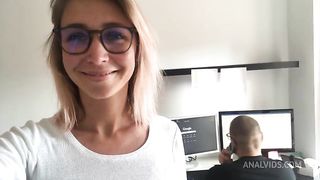 Crazy Amateur ANAL Sex with co-worker in the Office