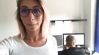 Crazy Amateur ANAL Sex with co-worker in the Office
