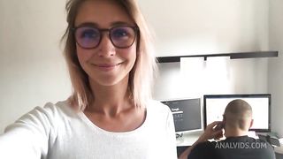 Crazy Amateur ANAL Sex with co-worker in the Office