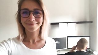 Crazy Amateur ANAL Sex with co-worker in the Office