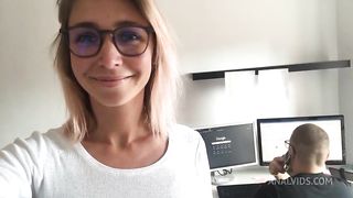 Crazy Amateur ANAL Sex with co-worker in the Office